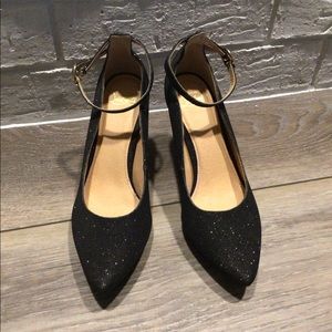 Black Sparkle Red Bottom Heels